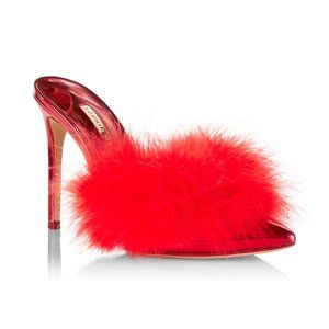 Sophia Webster Delicia Marabou Mules Brand New In Box